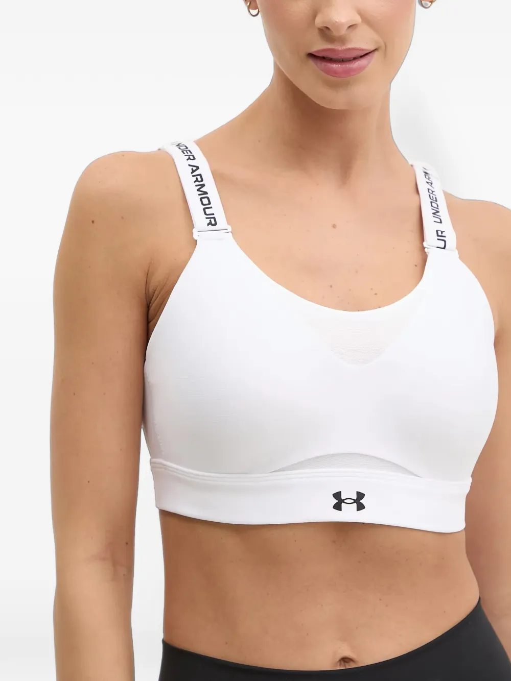 Under Armour Infinity 2.0 sport-bh met hoge logoband Wit