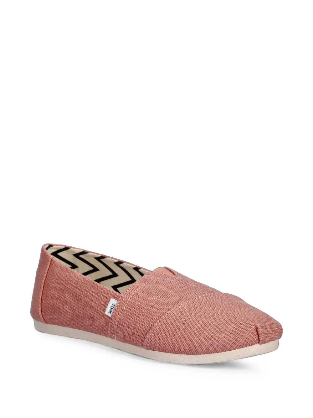 Toms canvas slip-on ballet flats Roze