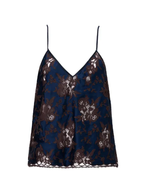 Almaz Pillowtalk V-neck lace-overlay top