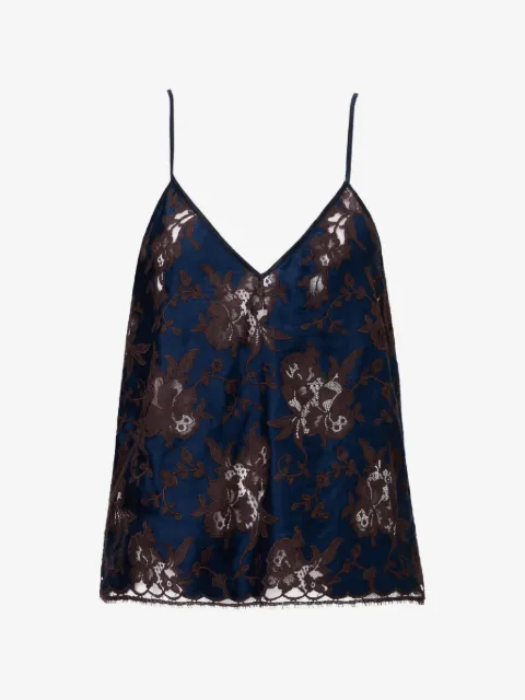 Almaz Pillowtalk V-neck lace-overlay top