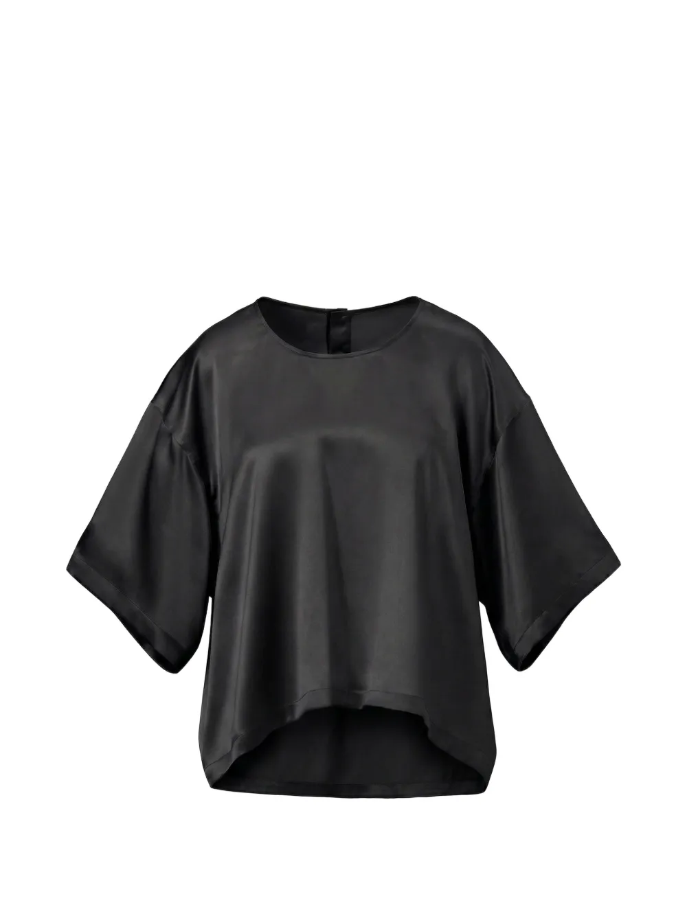 Almaz satin-finish high-low top - Nero