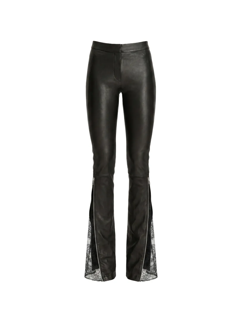 Almaz lace-trim flared trousers - Nero