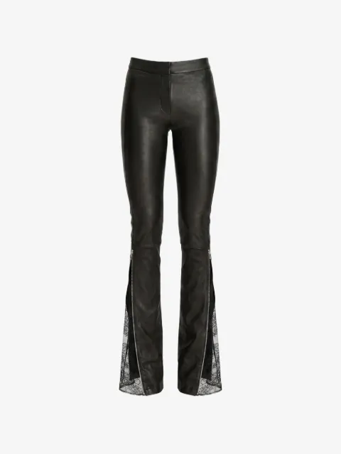 Almaz lace-trim flared trousers