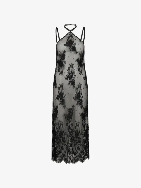 Almaz High Noon floral-lace midi dress