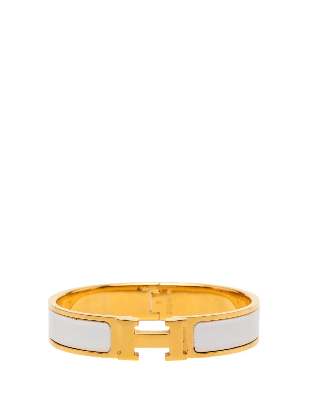 Hermès Pre-Owned 2000-2015 Narrow Enamel Clic H Bracelet PM costume bracelet - Gold