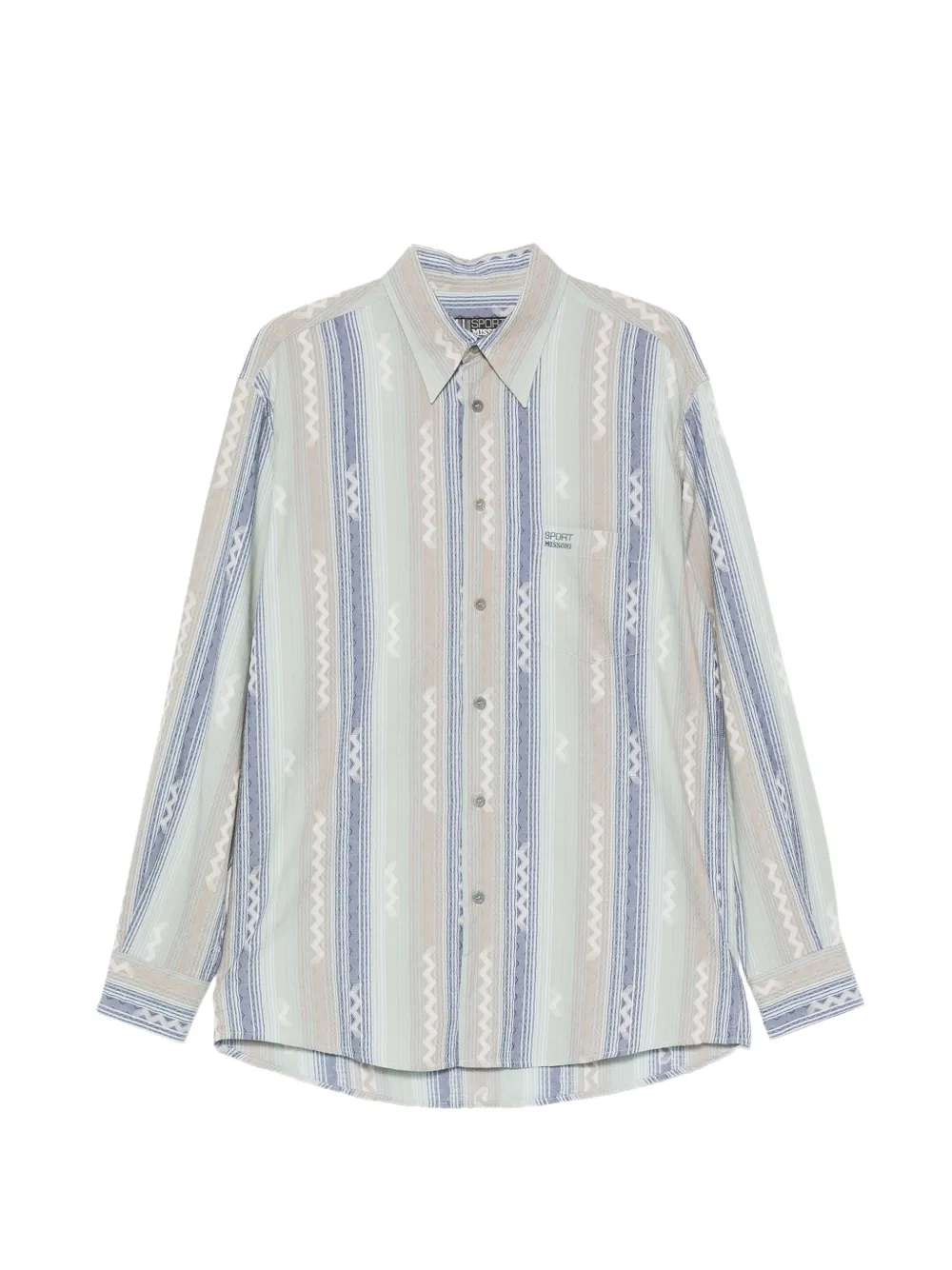 Missoni Pre-Owned 2000s zigzag-print shirt - Blu