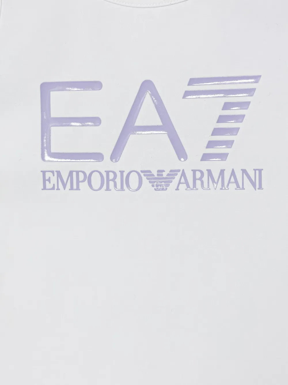 Ea7 Emporio Armani Racerback jurk met logo-print Wit