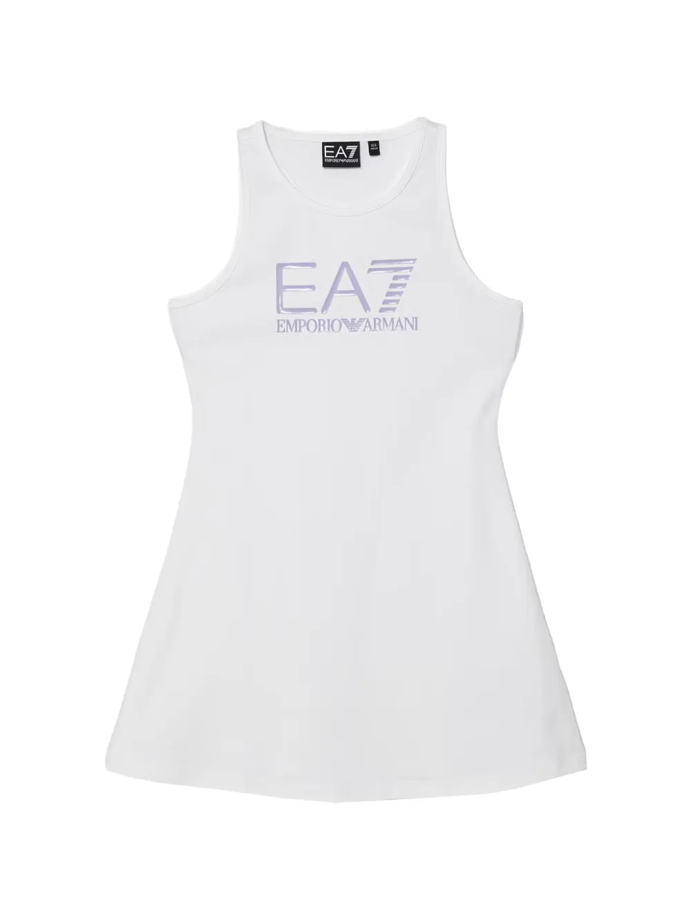 Ea7 Emporio Ar i Racerback jurk met logo-print Wit