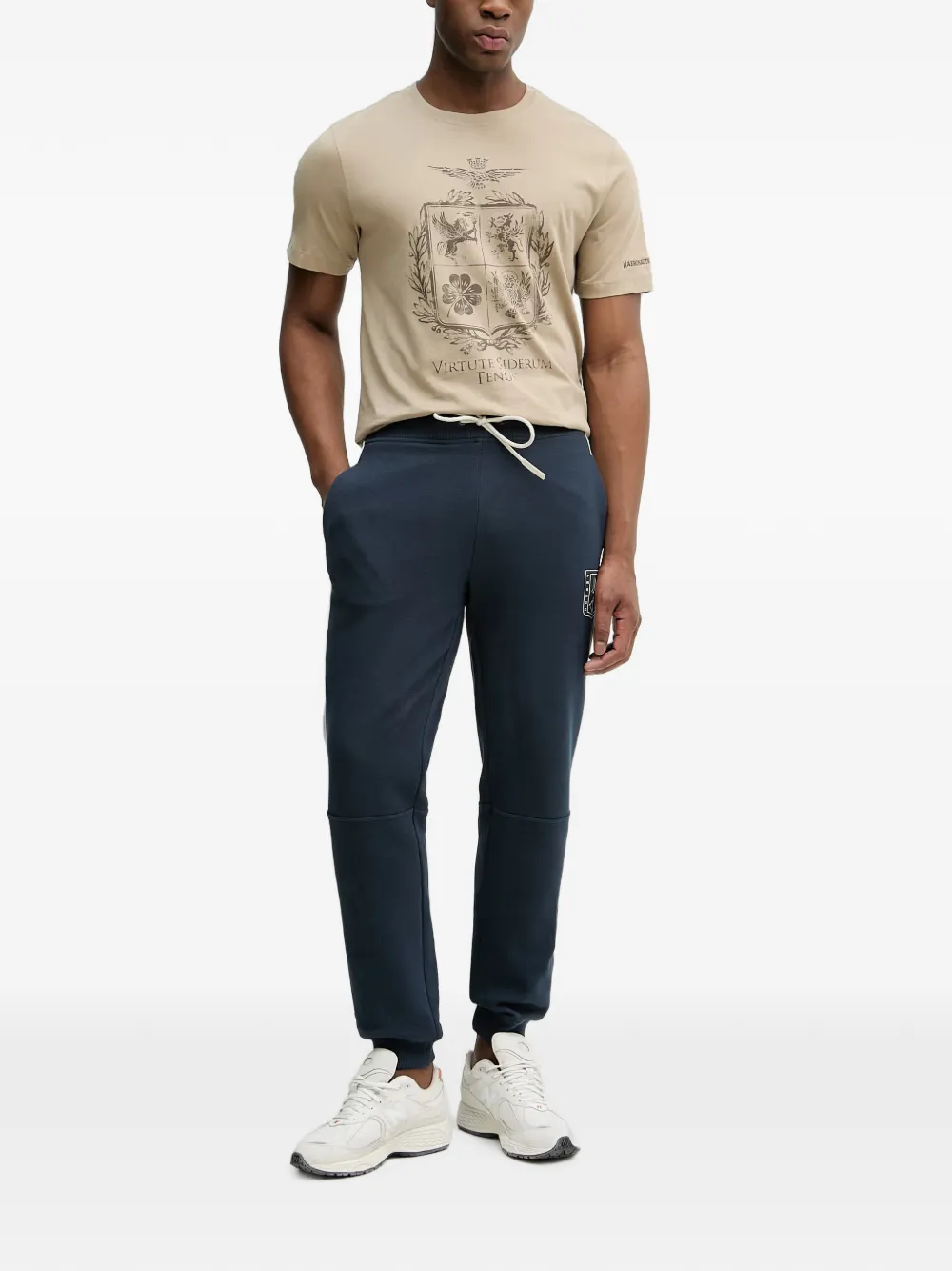 Aeronautica Militare T-shirt met grafische print Beige
