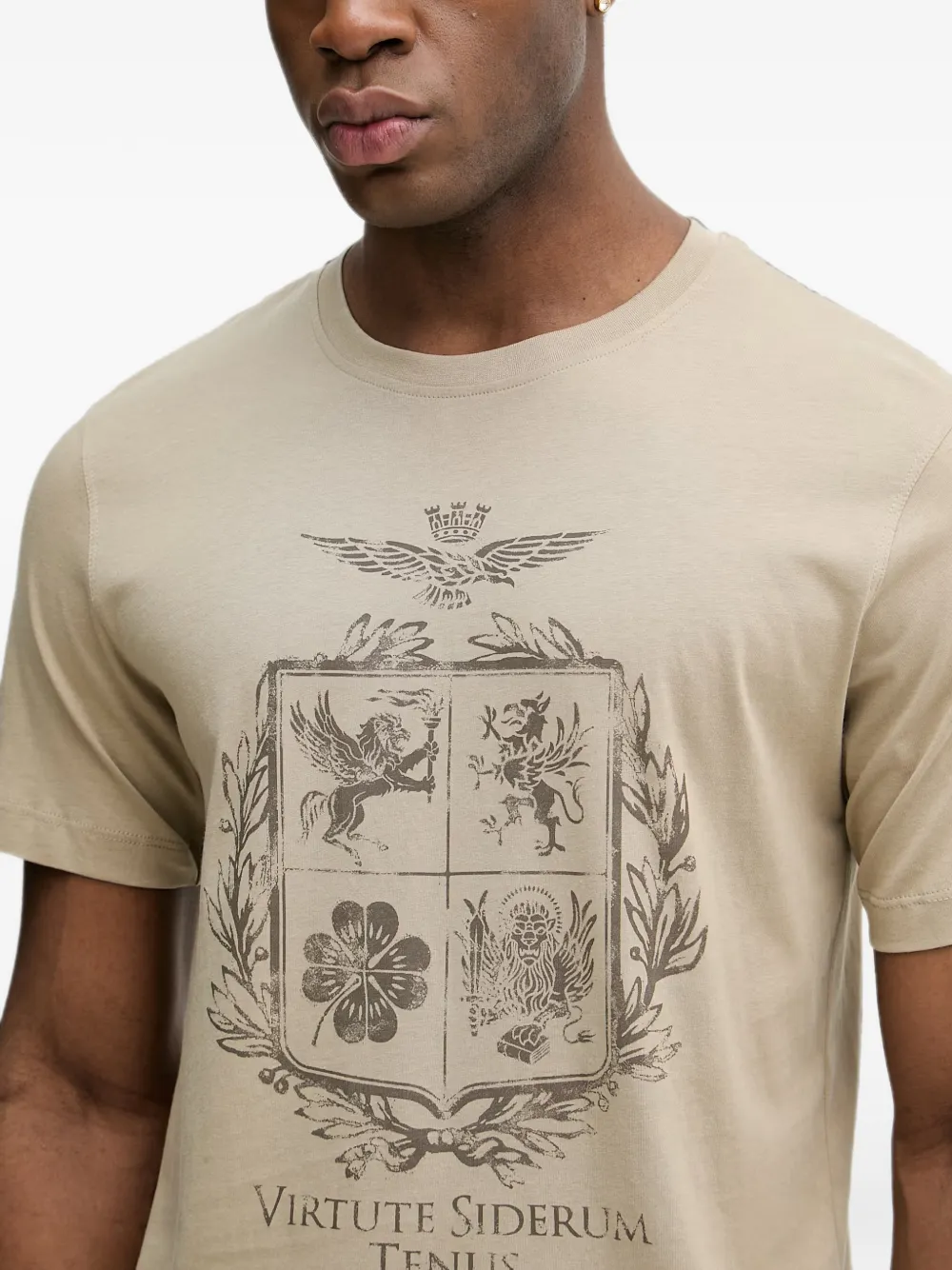 Aeronautica Militare T-shirt met grafische print Beige