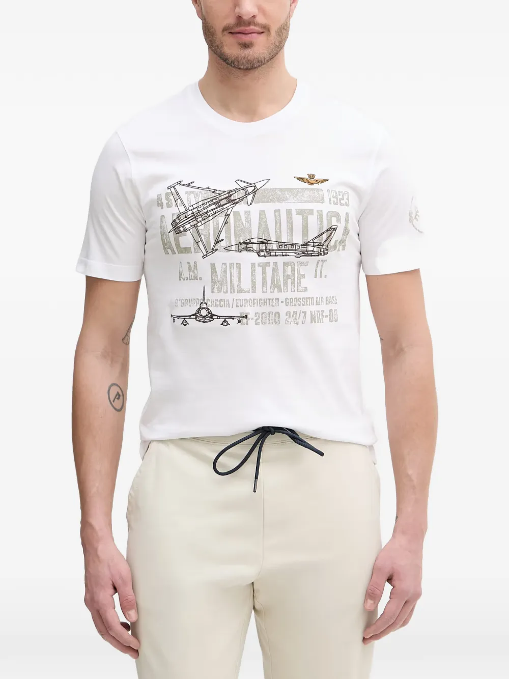 Aeronautica Militare graphic-print T-shirt - Weiß