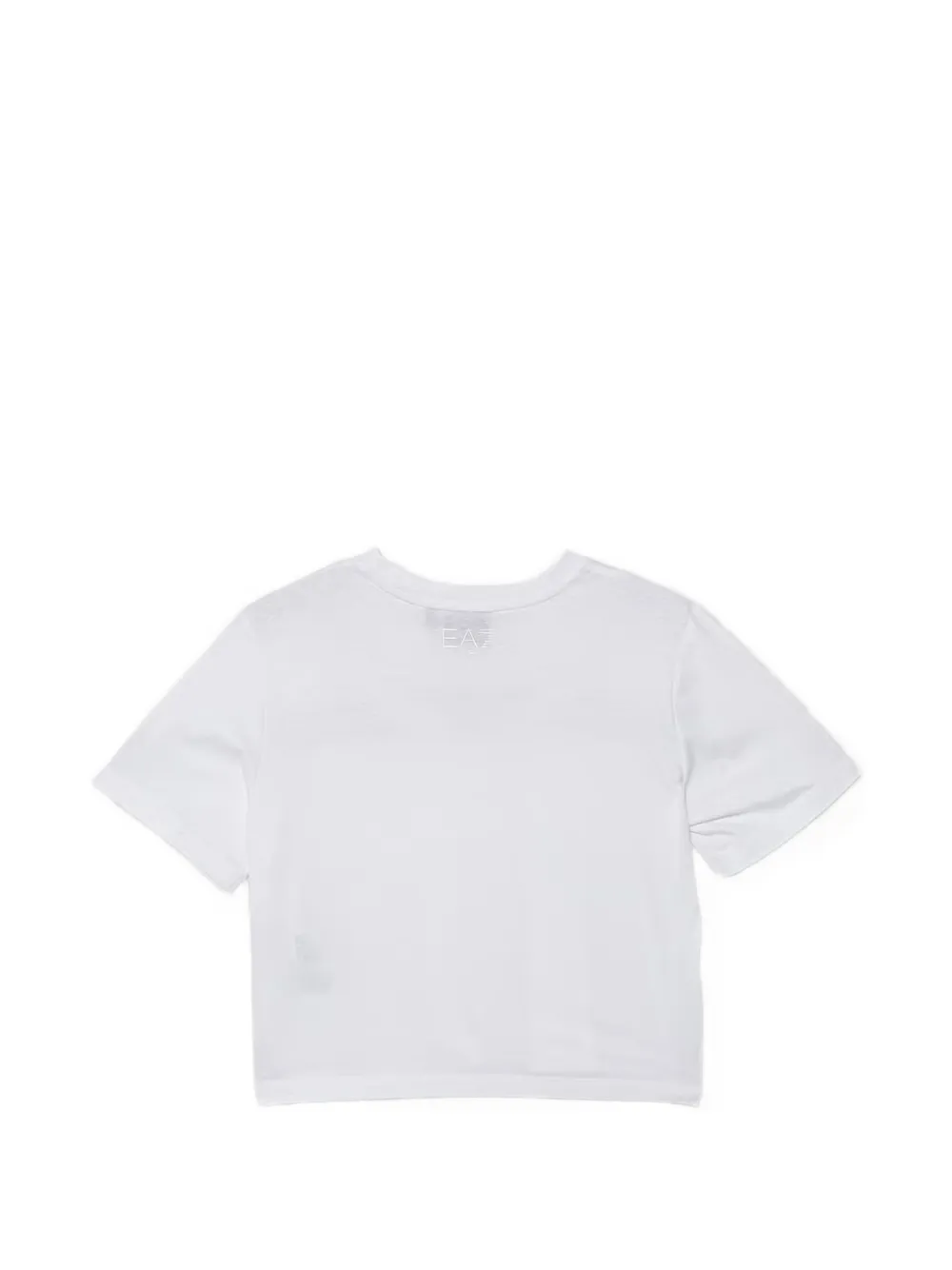 Ea7 Emporio Armani Cropped T-shirt Wit