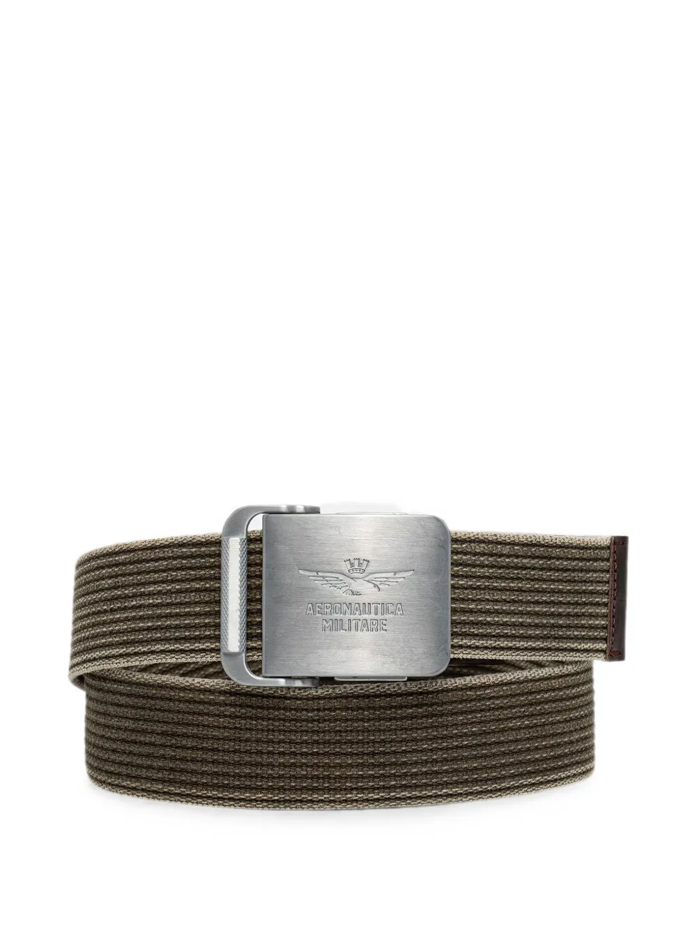 Aeronautica Militare logo-engraved woven belt - Toni neutri