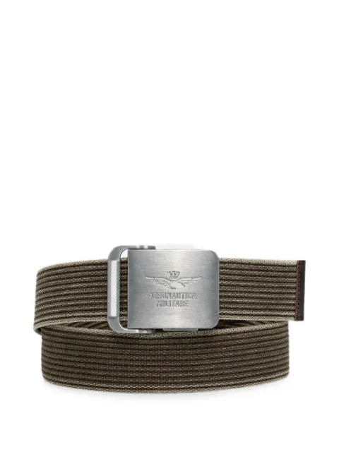 Aeronautica Militare cinturón tejido con logo grabado