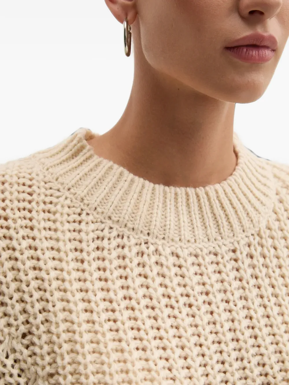 Billabong Good Fortune chunky-knit crew-neck sweater Beige