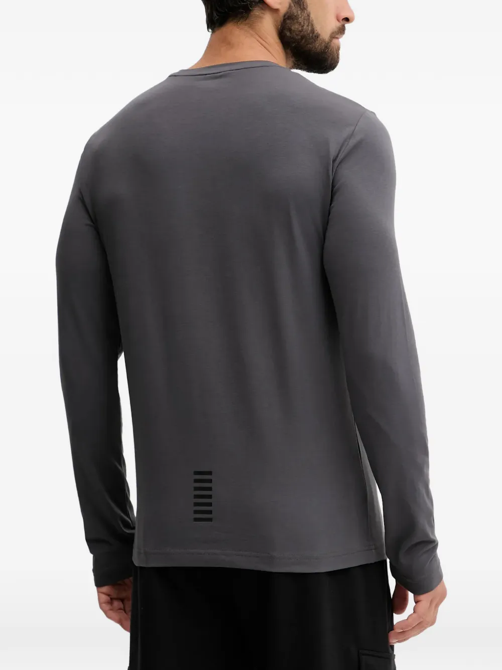 Ea7 Emporio Armani T-shirt met logoprint met lange mouwen Grijs