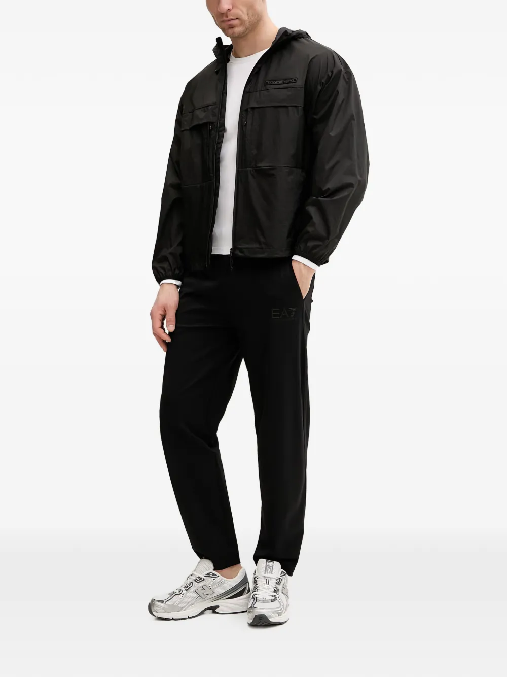 Ea7 Emporio Armani Trainingsbroek met logoprint Zwart