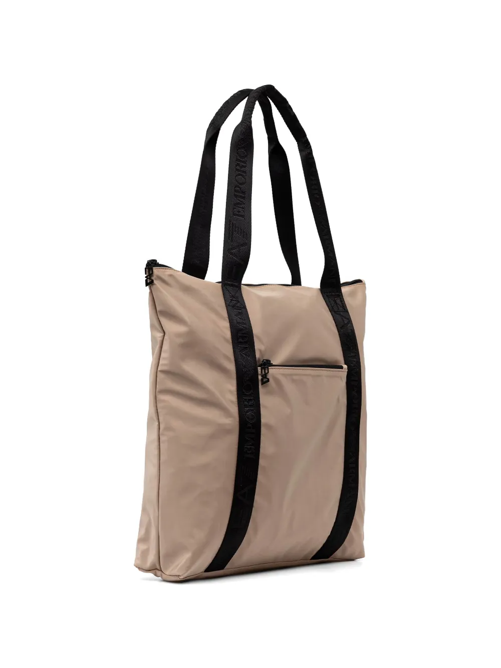 Ea7 Emporio Armani Shopper met logoprint Beige