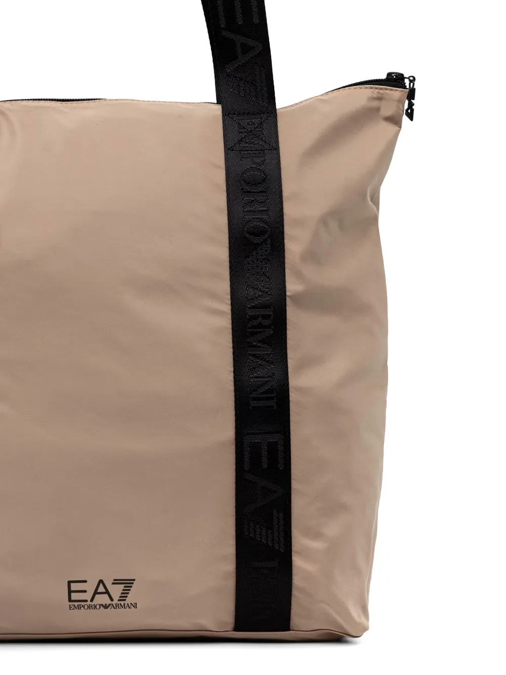 Ea7 Emporio Armani Shopper met logoprint Beige