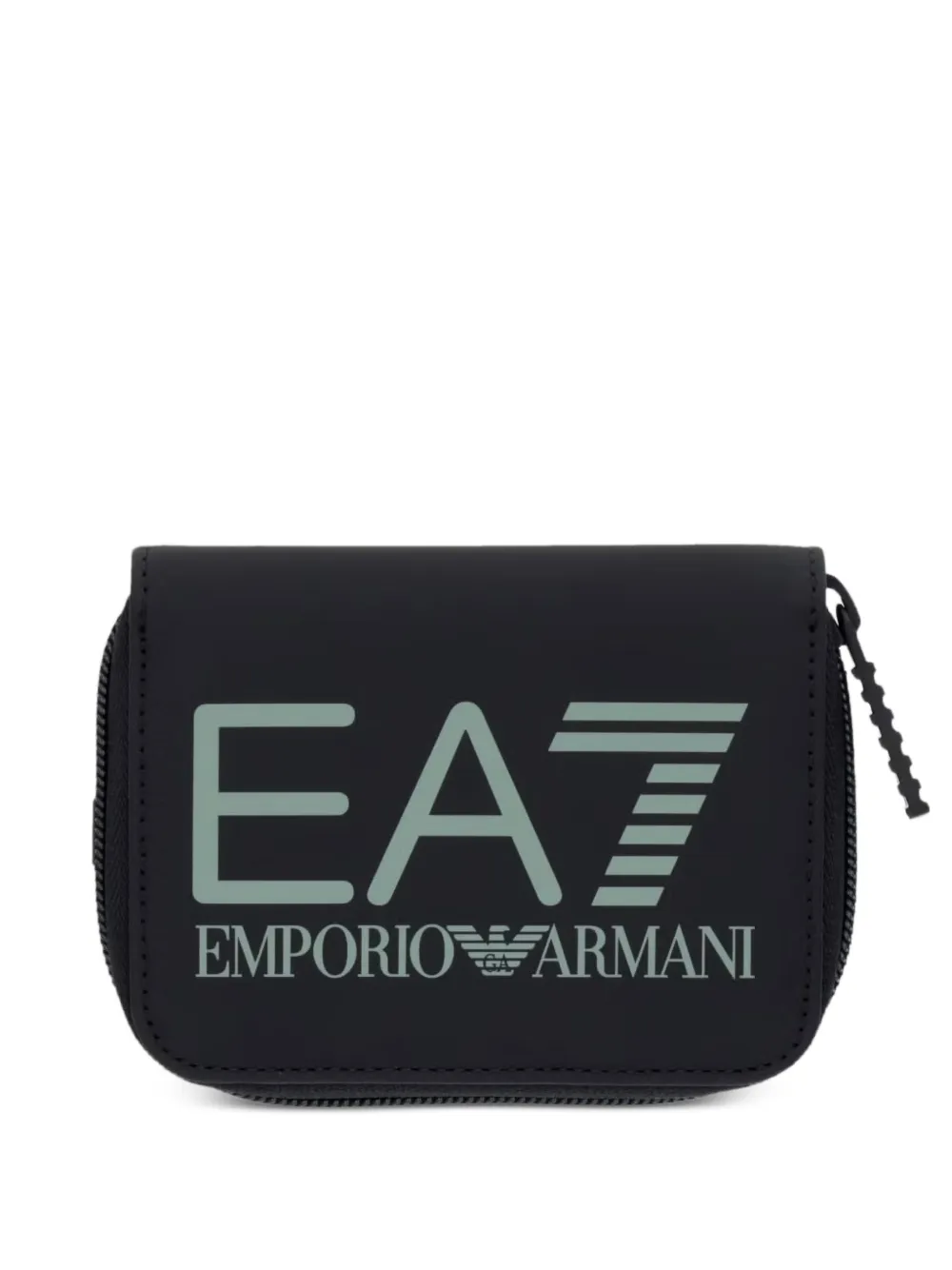 Ea7 Emporio Armani Portafoglio con zip a giro e logo - Nero