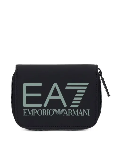 Ea7 Emporio Armani logo-print zip-around wallet