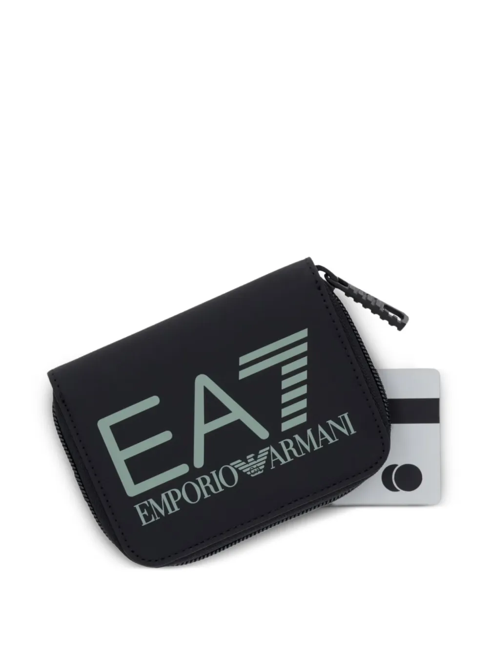 Ea7 Emporio Armani Portemonnee met logoprint en rits Zwart