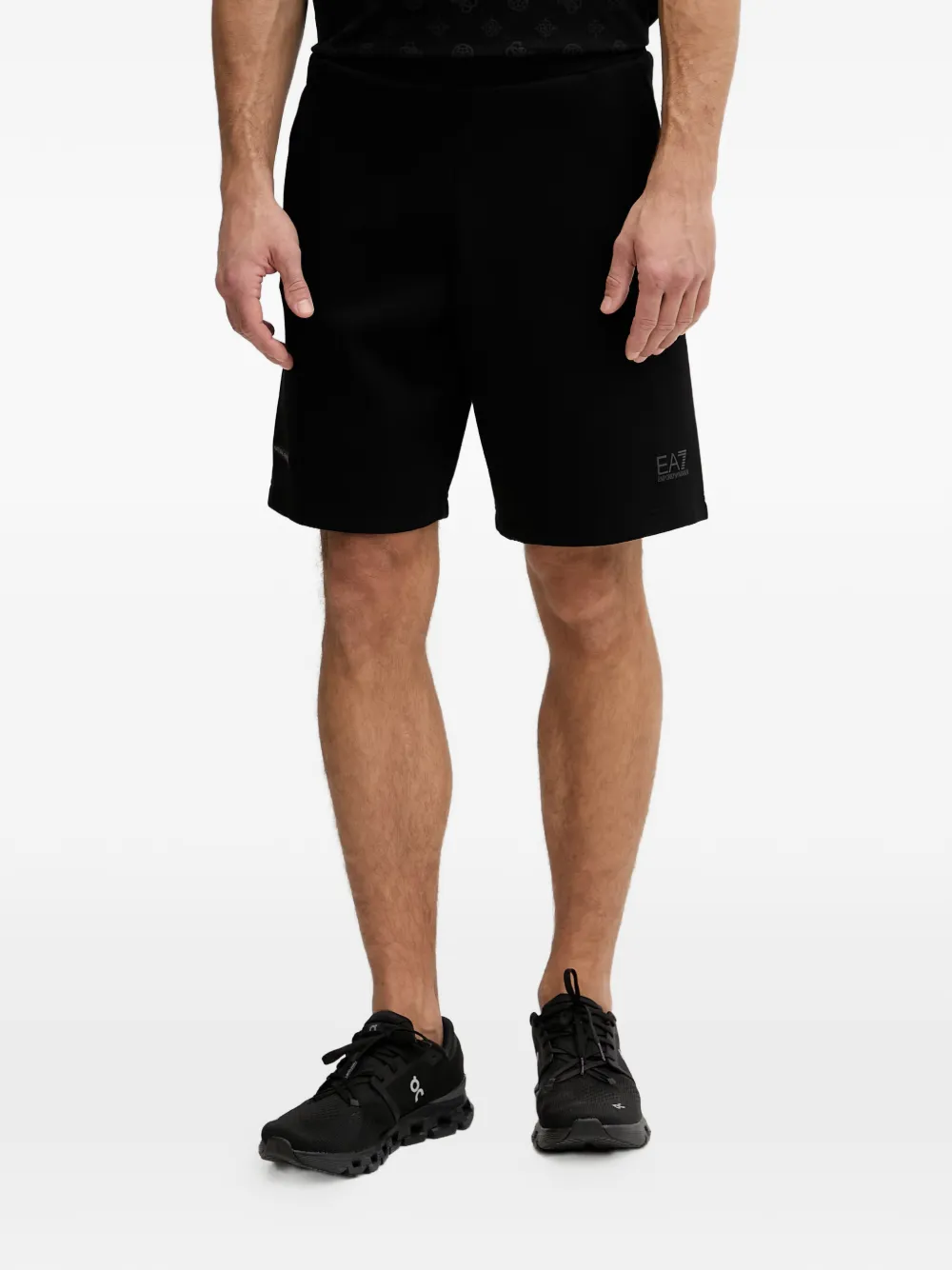 Ea7 Emporio Armani Shorts mit Logo-Print - Schwarz