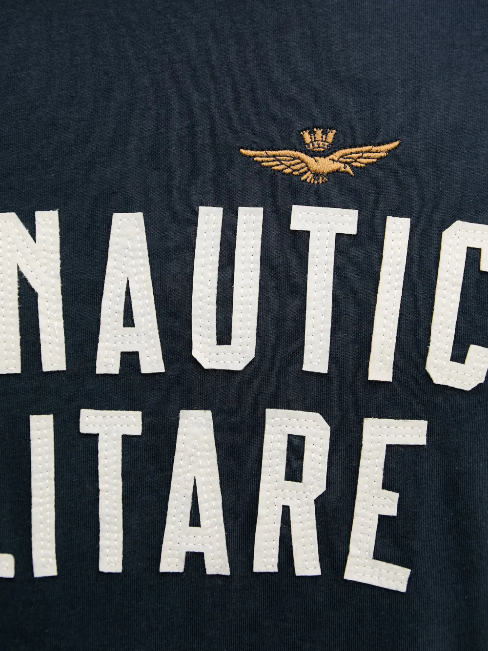 Aeronautica Militare logo-print T-shirt Blauw