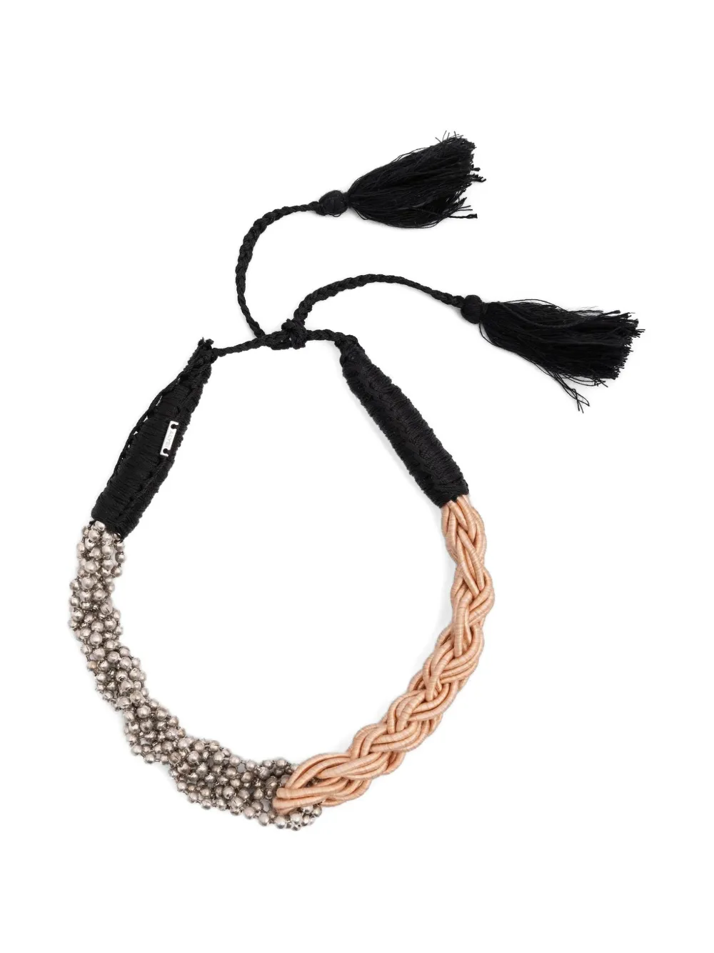 Alysi braided bead necklace - Argento