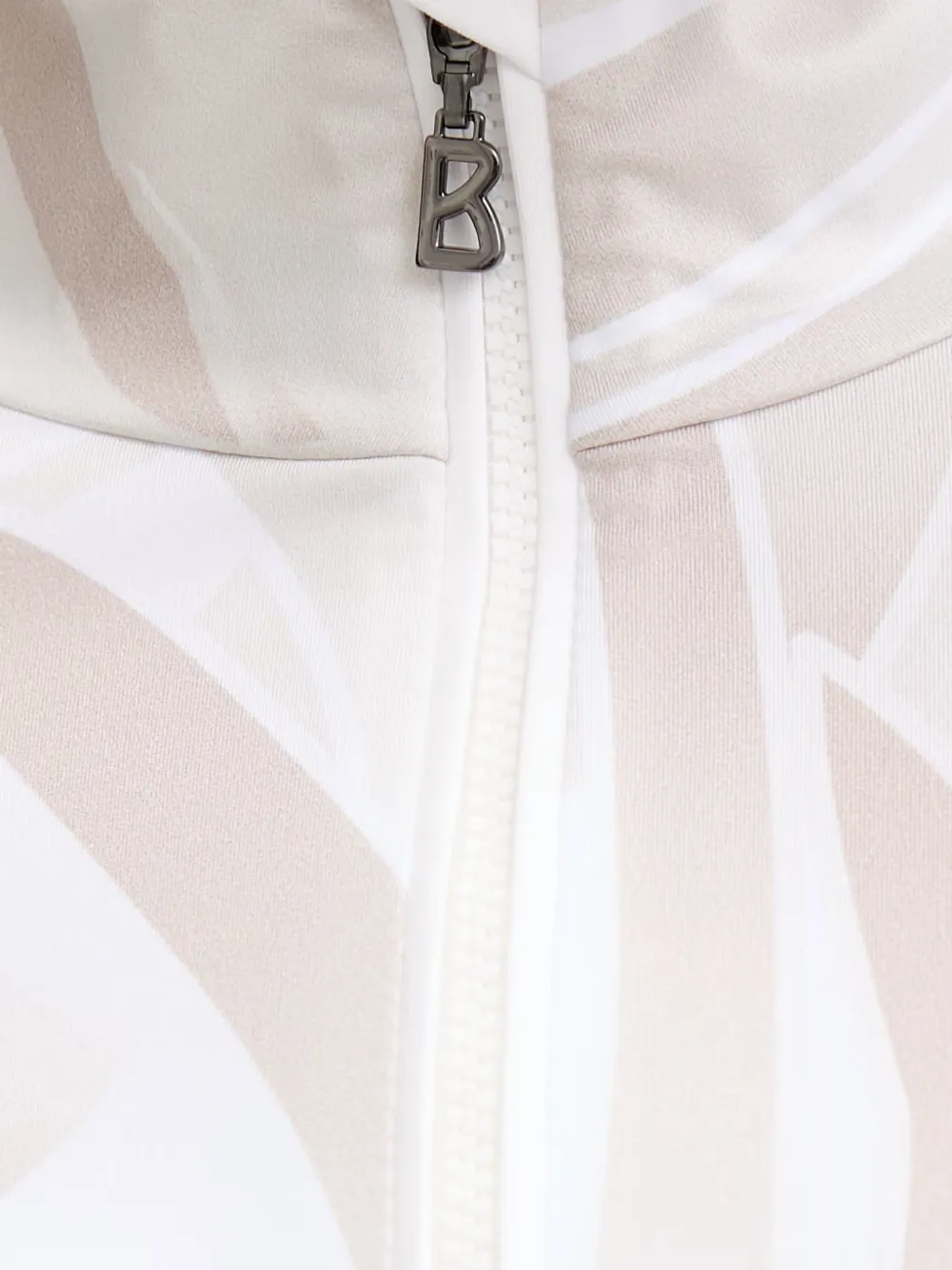 BOGNER Gelia top met abstracte print en kwartrits Wit