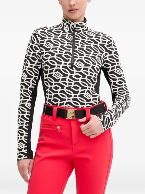 BOGNER Jasmina monogram-print half-zip top