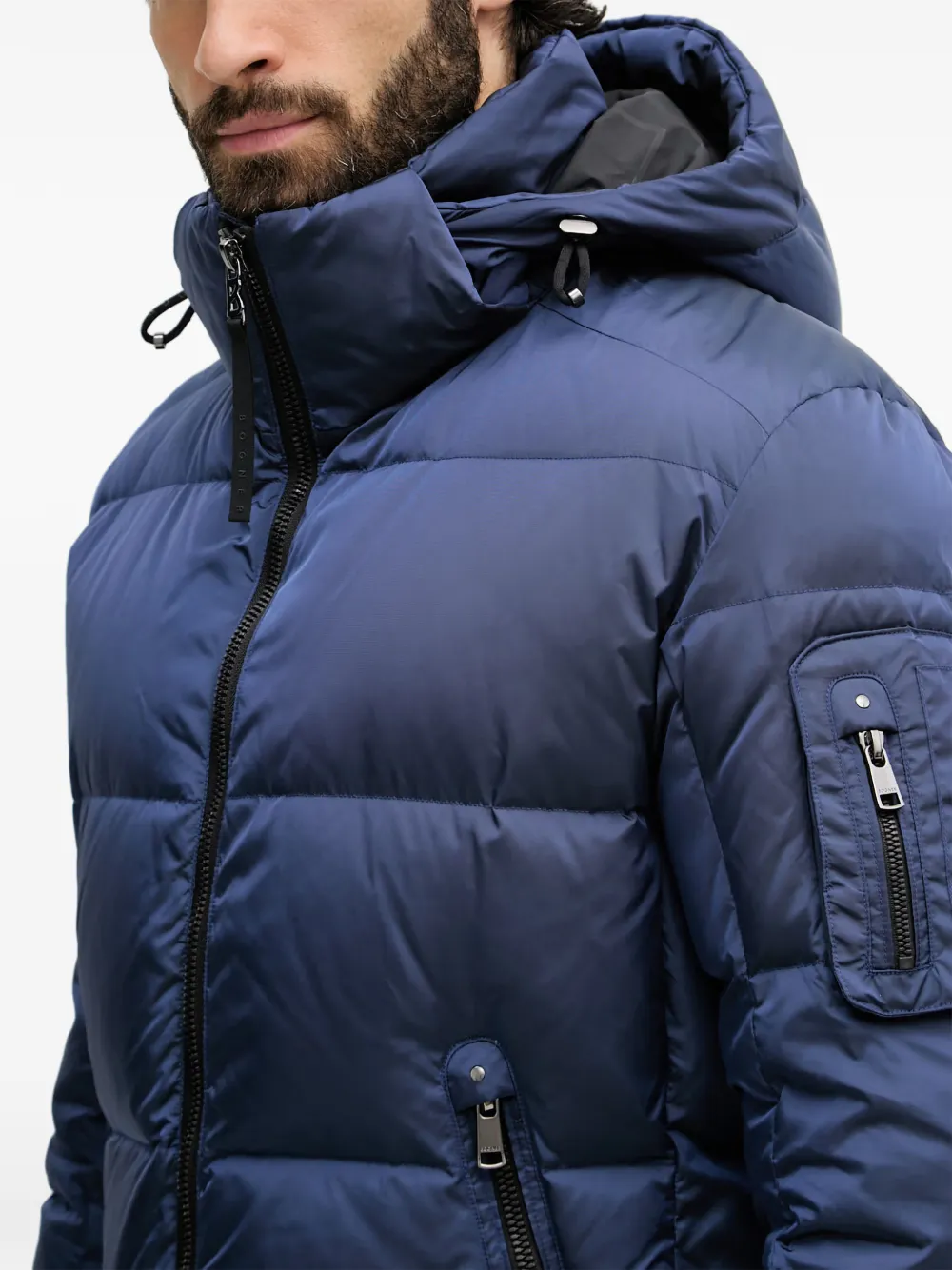 BOGNER Jamy gewatteerd jack met capuchon Blauw
