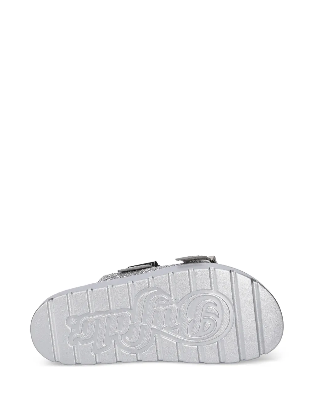 Buffalo Raya Ari Glam platte sandalen met glitters Zilver