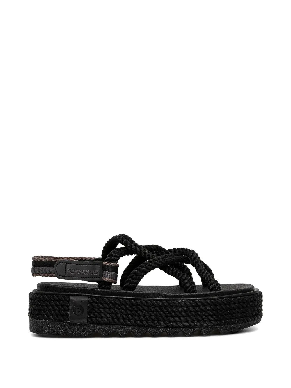BOHONOMAD rope-detail flatform espadrilles