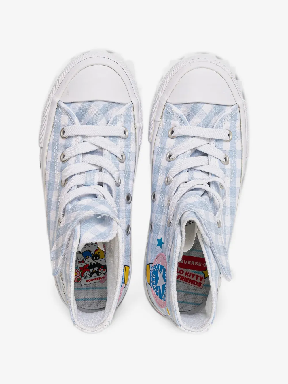 Converse Kids 체크 터치 스트랩 스니커즈