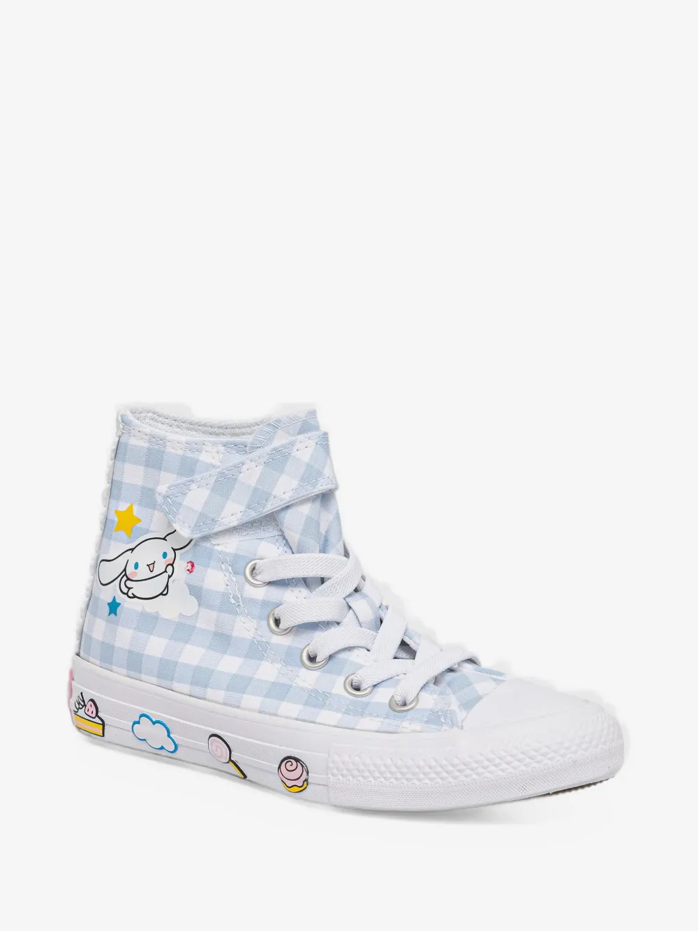 Converse Kids 체크 터치 스트랩 스니커즈