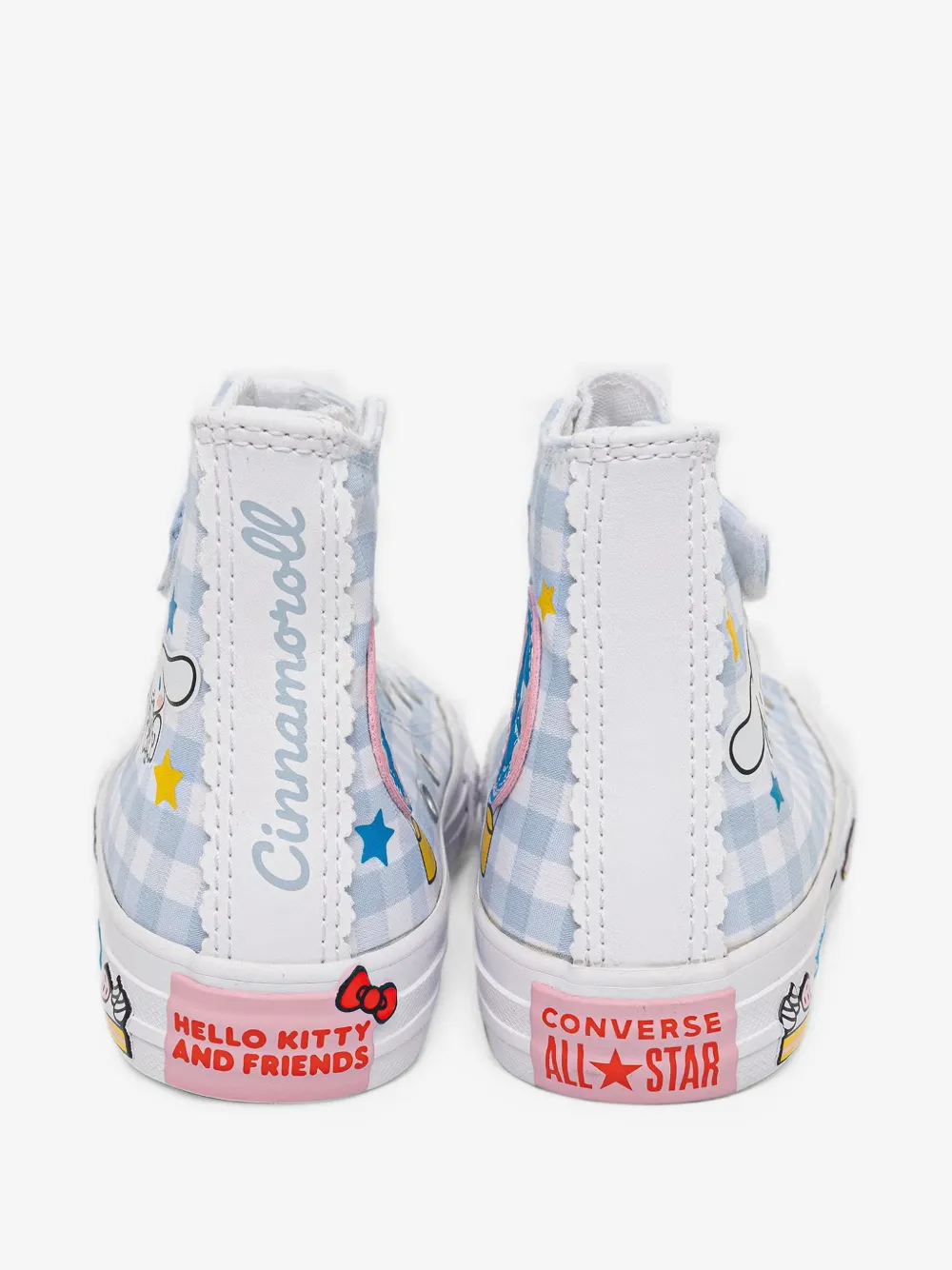 Converse Kids 체크 터치 스트랩 스니커즈