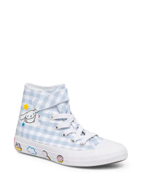 Converse Kids gingham-check touch-strap sneakers
