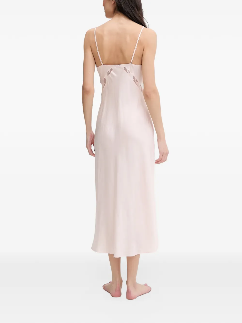 Chantelle Idyll embroidered lace-trim nightdress Roze