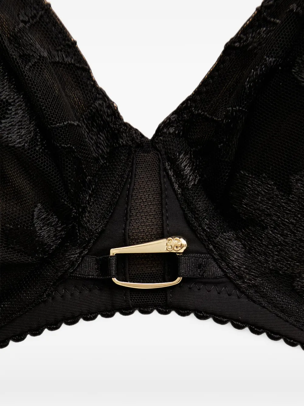 Chantelle Idyll floral-embroidered mesh bra Zwart