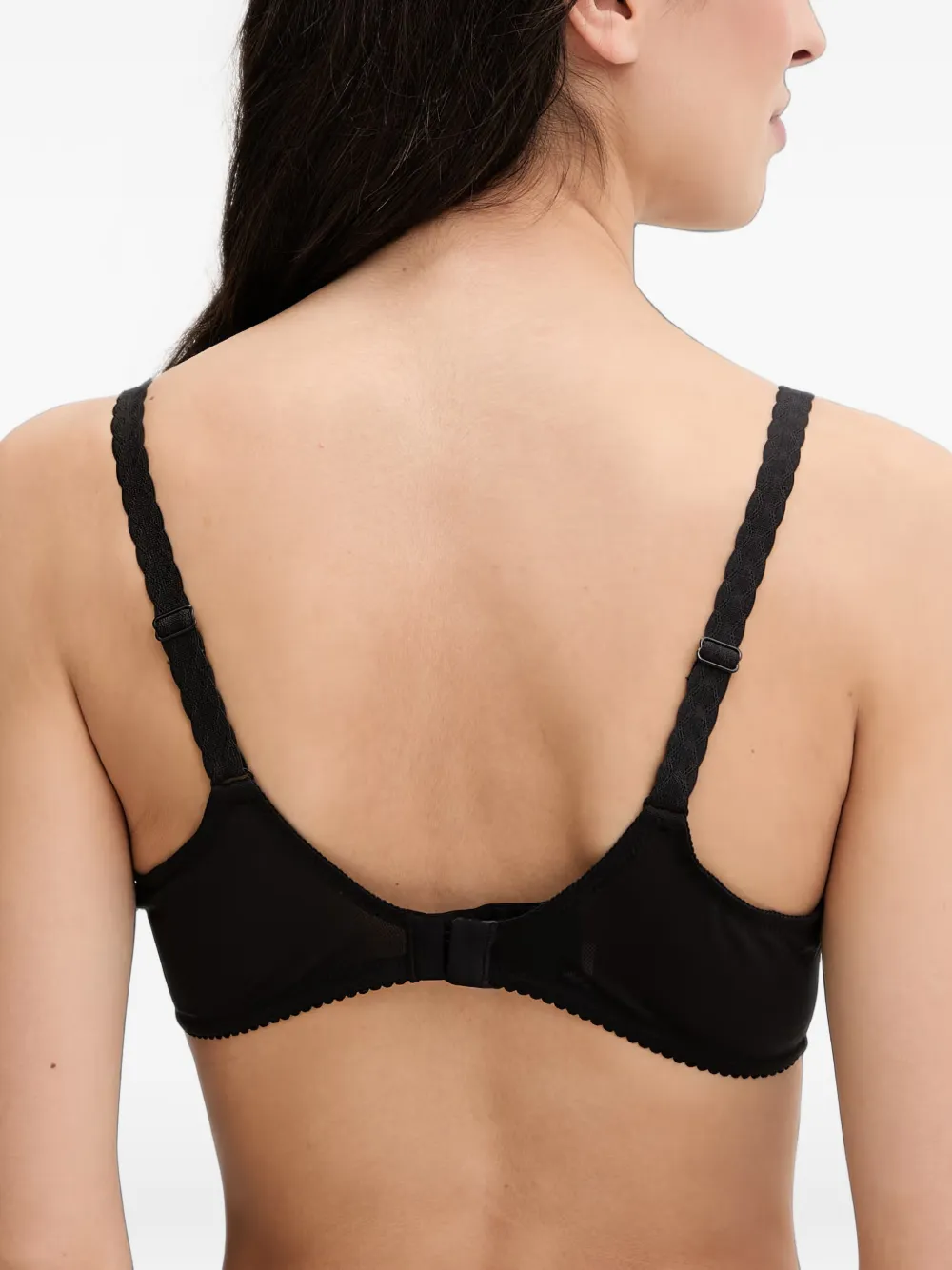 Chantelle Idyll floral-embroidered mesh bra Zwart