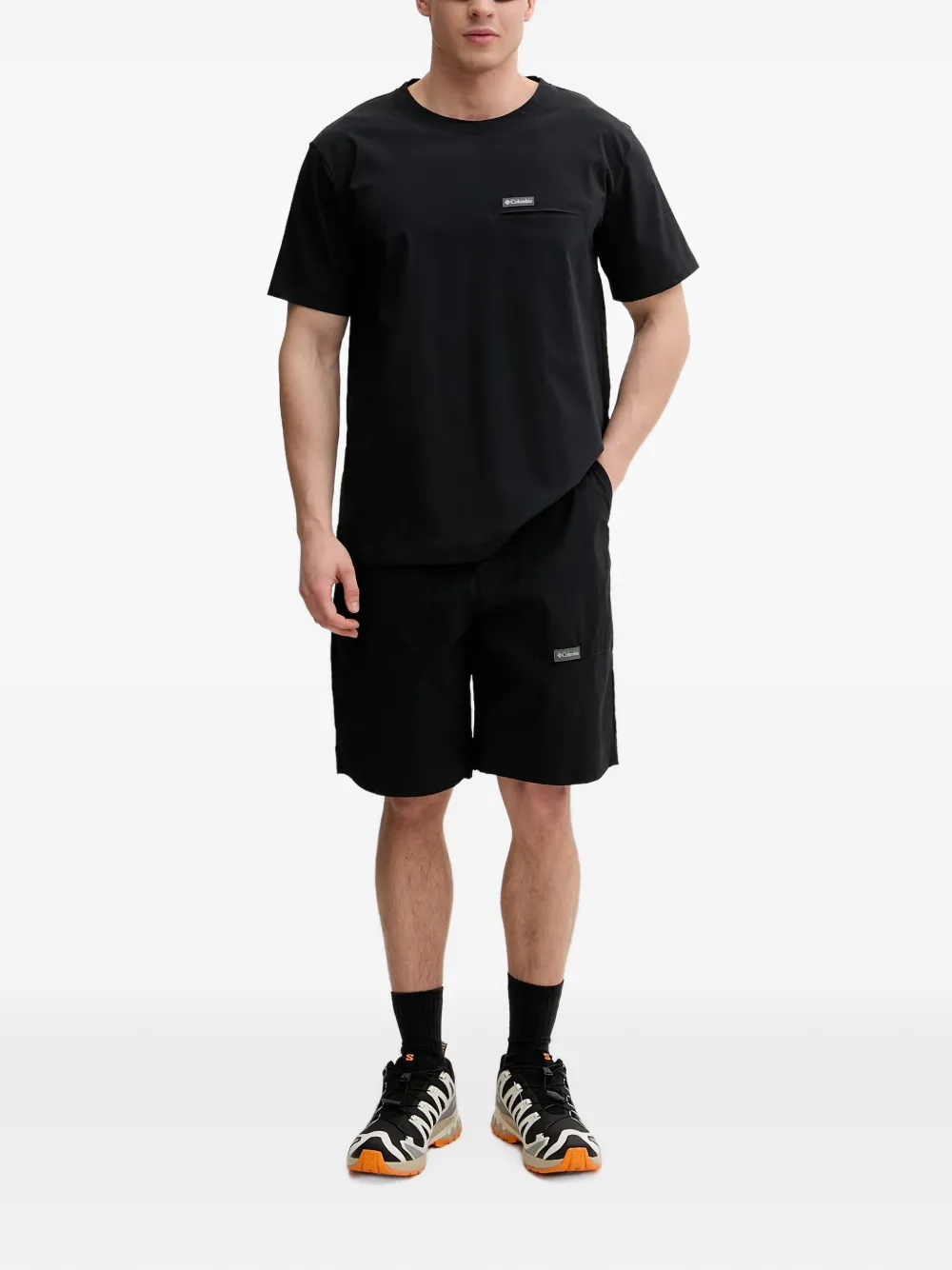 Columbia T-shirt met ritszak en logo-patch Zwart