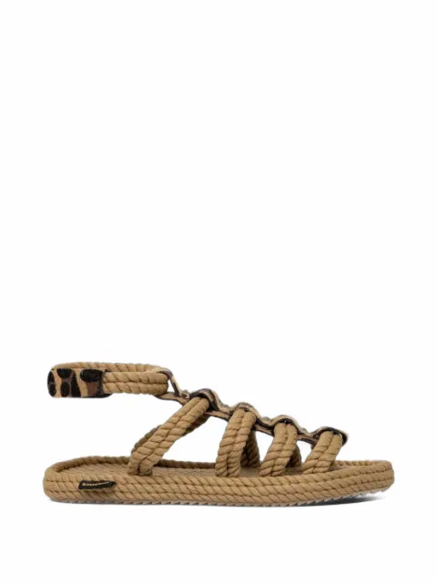 BOHONOMAD Serengeti leopard-print studded sandals