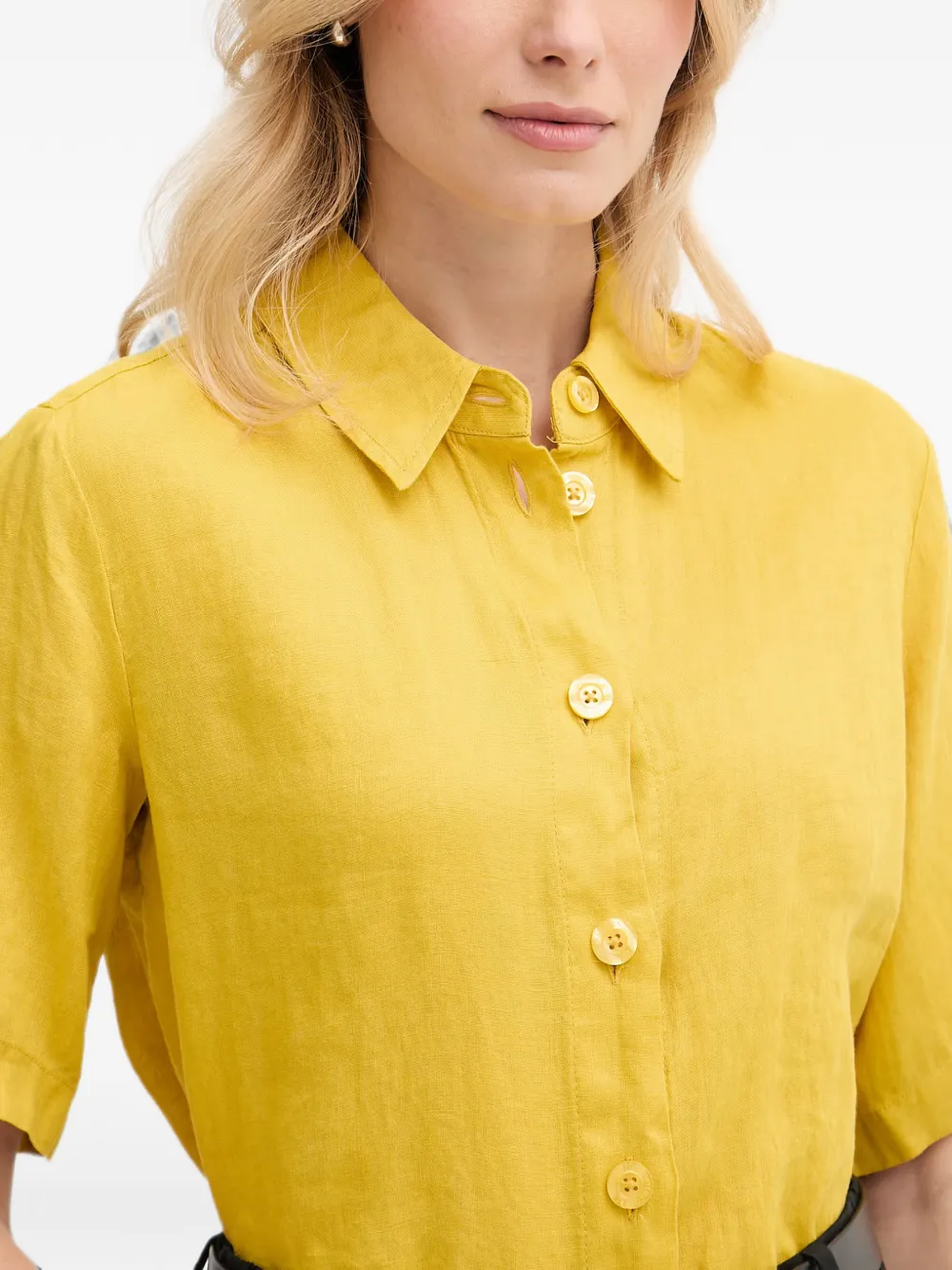 Benetton Button-down overhemd Geel