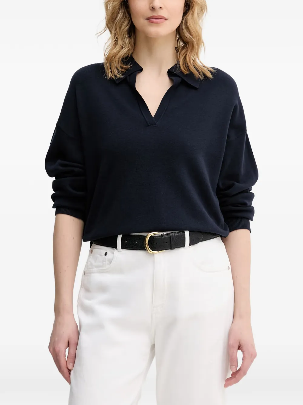 Benetton polo-collar sweater - Blu