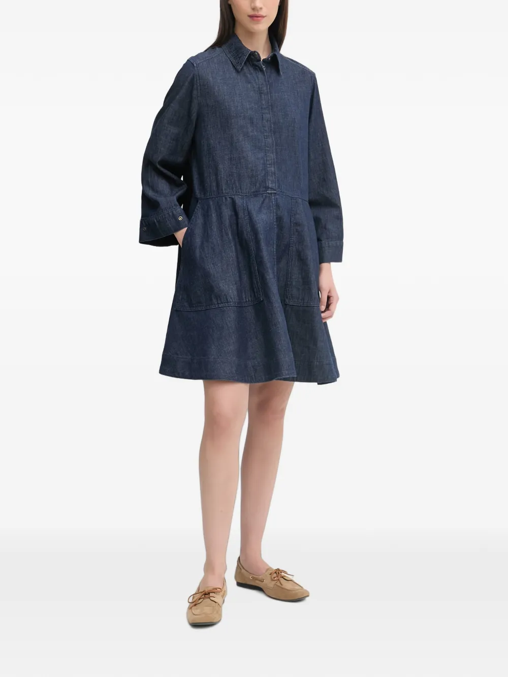 Benetton Flared mini-jurk Blauw