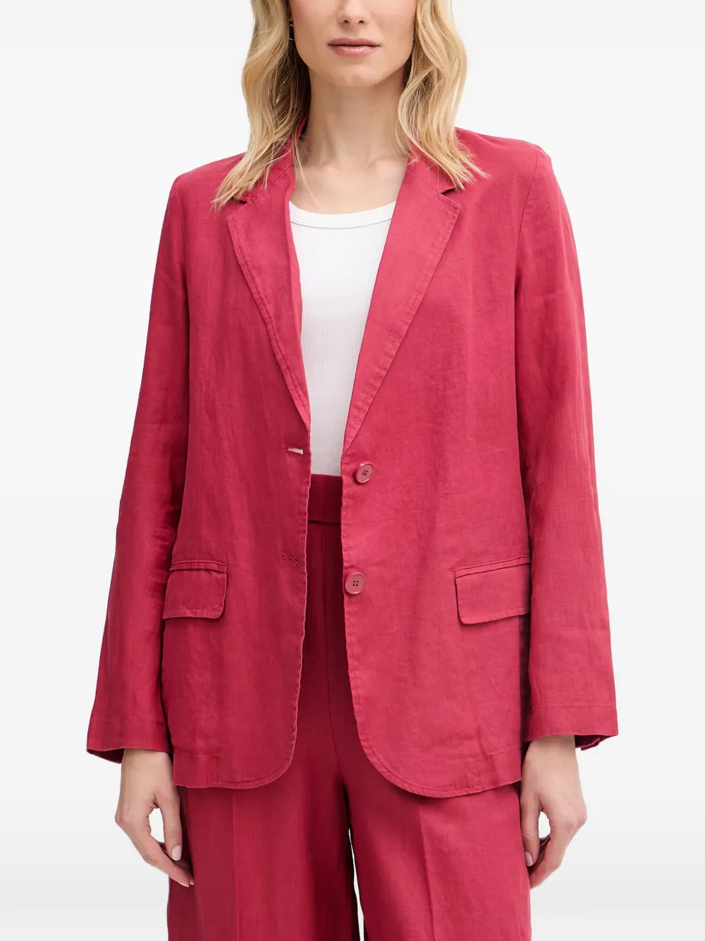 Benetton Blazer monopetto con revers a lancia - Rosa
