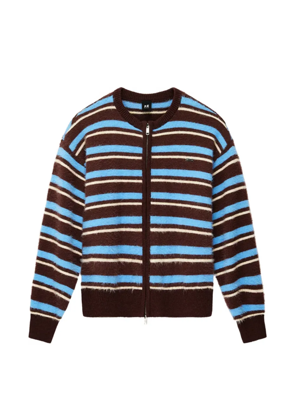 P.E Nation Sable Stripe knit jacket - Marrone