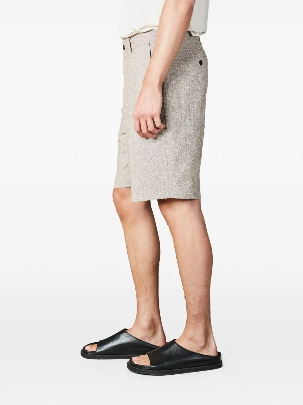 NN07 Paw shorts met gemêleerd effect Beige