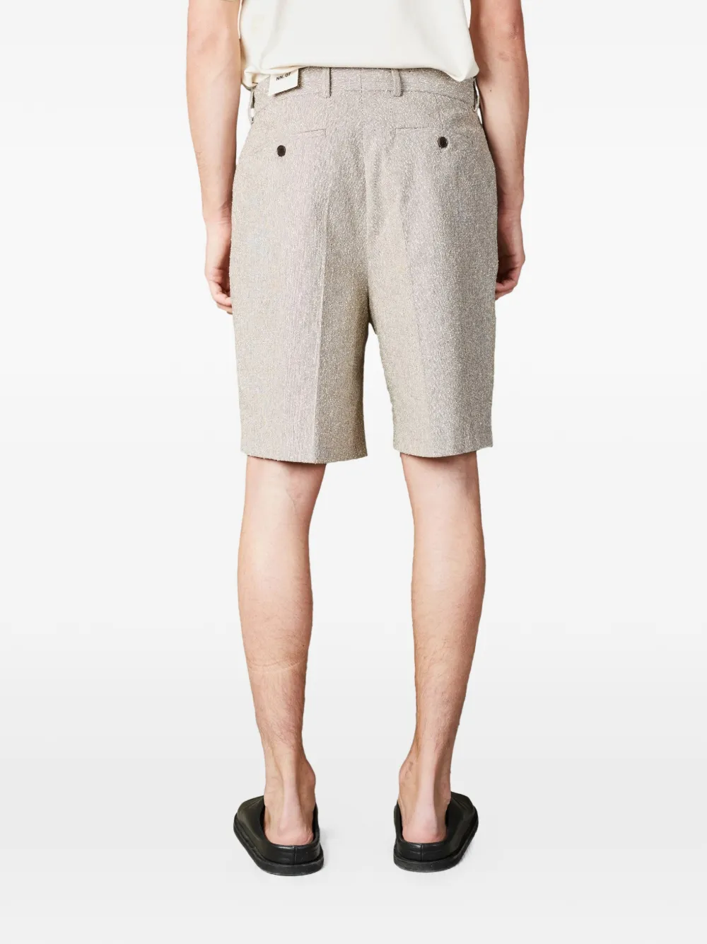 NN07 Paw shorts met gemêleerd effect Beige